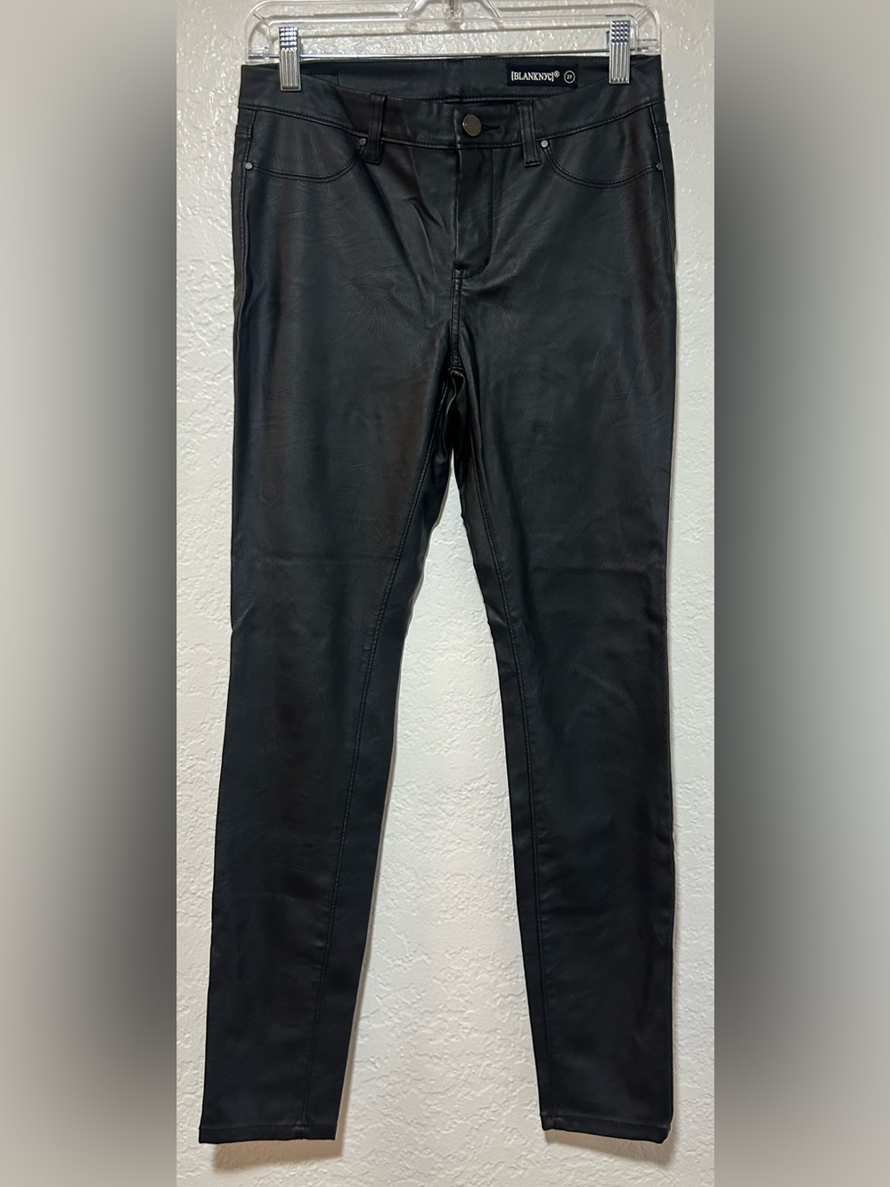 Blank NYC Black Faux Leather Skinny Jeans - Sleek Stretch Fit